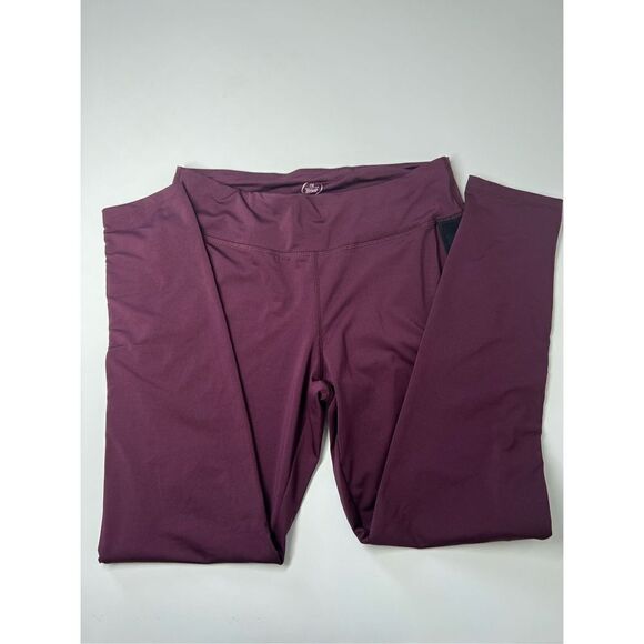 Crivit Athletic Leggings High Rise Purple Black Size M - Picture 6 of 7